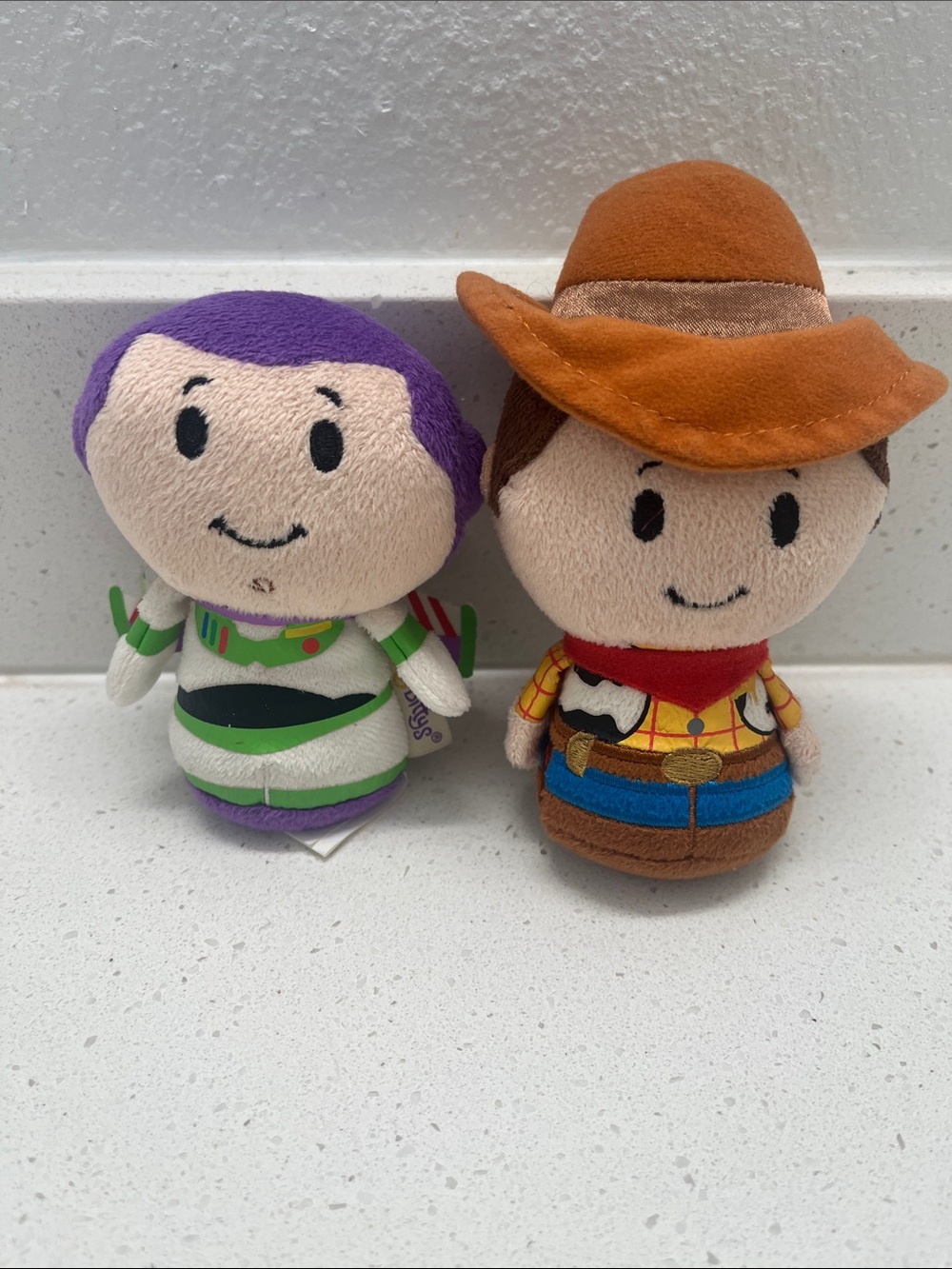 Hallmark Plush Buzz Lightyear and Woody Duo - Purple, Brown & Green